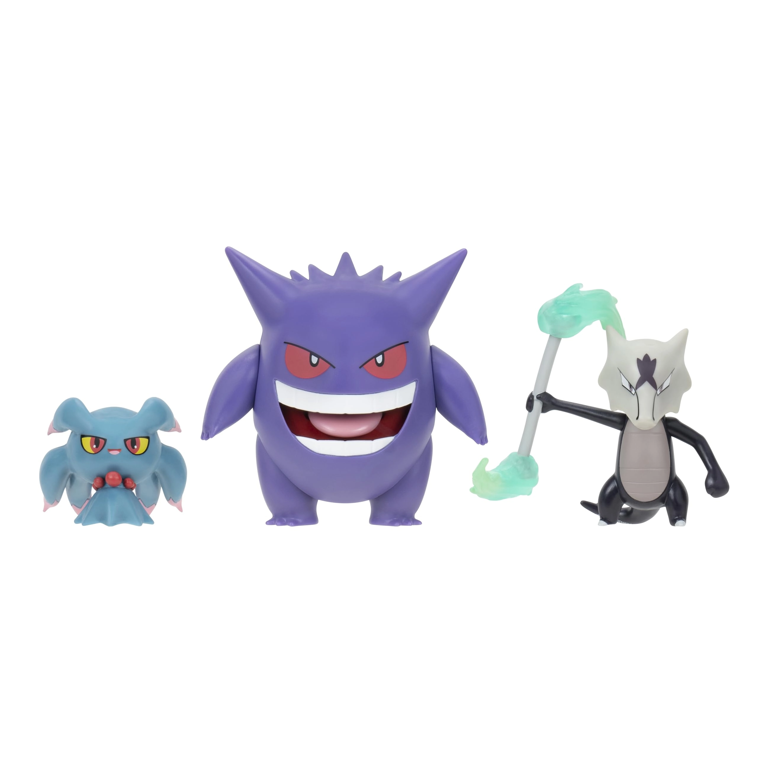 Pokémon Misdreavus - 2-Inch + Alolan Marowak - 2-Inch + Gengar - 3-Inch
