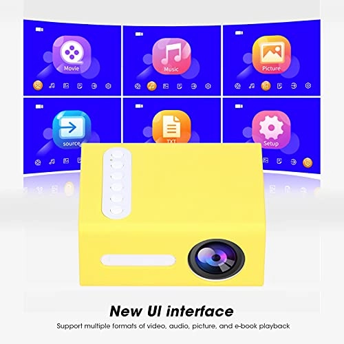 Video Projector Portable Remote Control Yellow and white