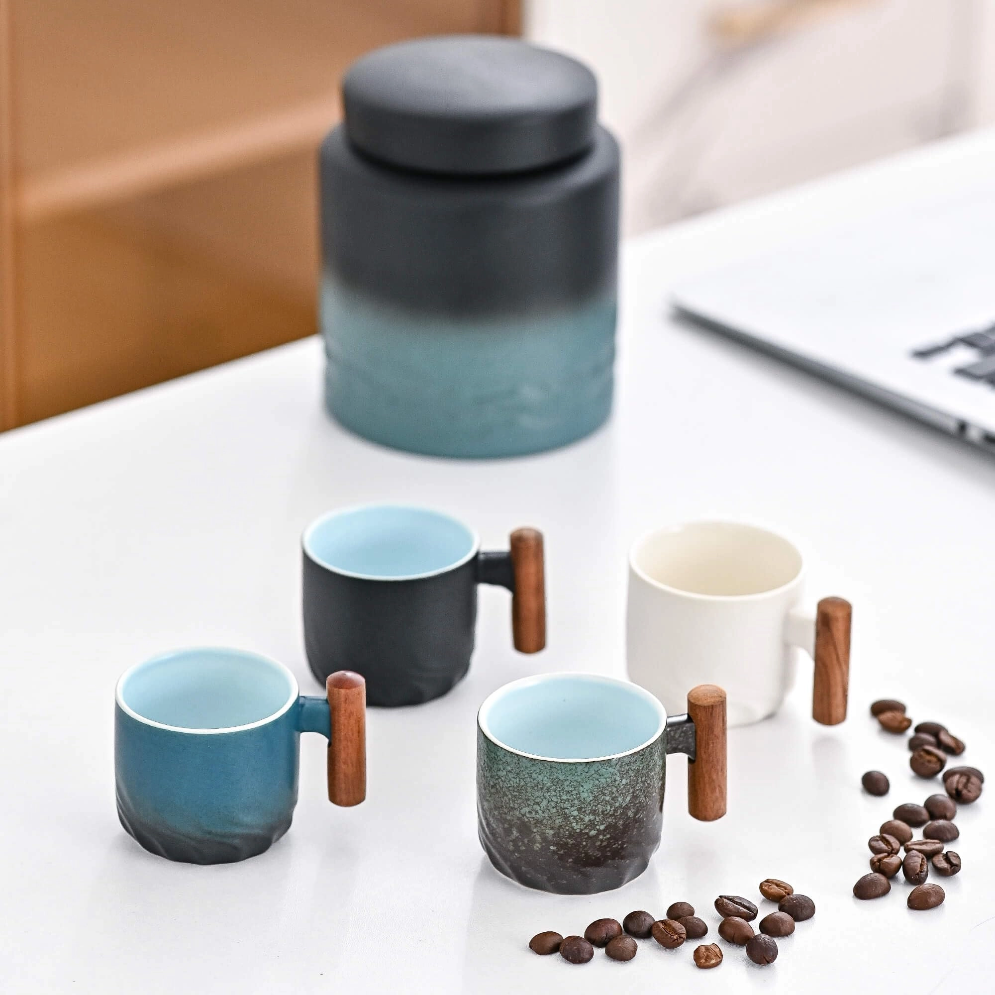 Espresso Cup - 2 pcs Wooden Handle
