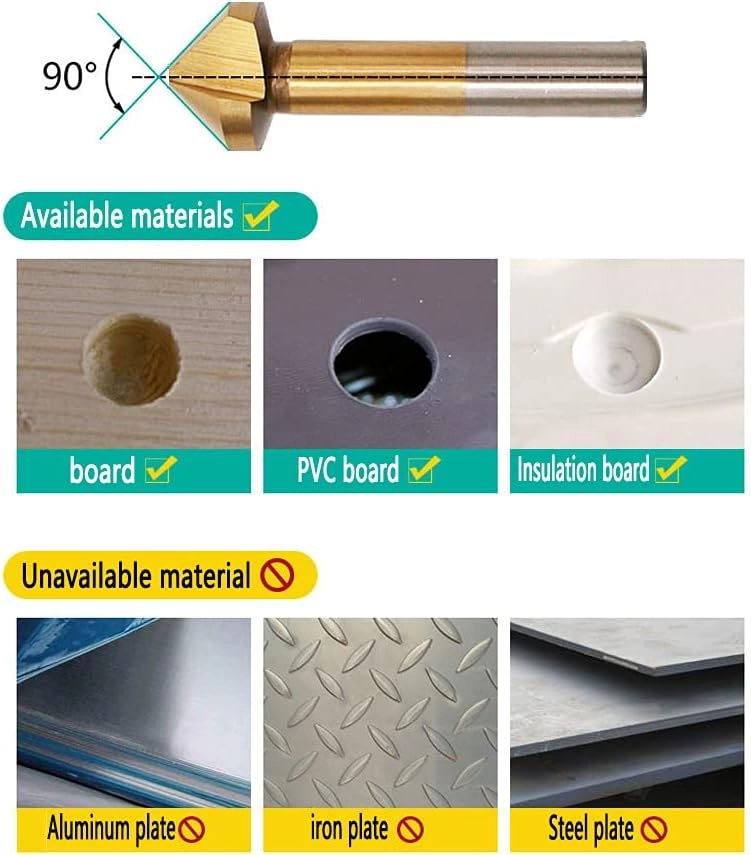 Countersink Drill Bit Set - high speed steel 4341 6pcs 6.3-20.5mm