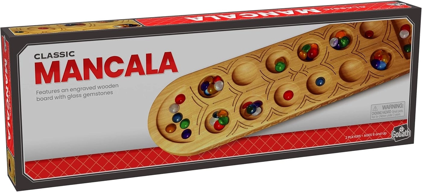 Classic Mancala - Fullsized Solid Wooden Board