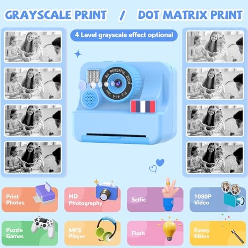 Instant Print Camera - 2.4 Inch 32GB 1080P