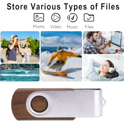Wood USB Flash Drive - USB 3.0 USB A 64GB