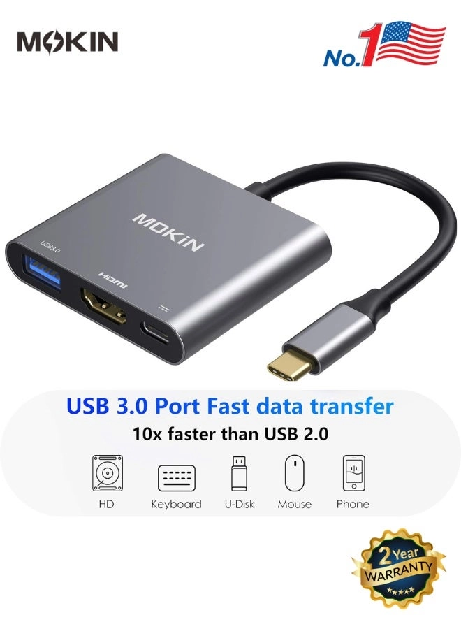 MOKiN USB-C Multiport Hub - 4K HDMI 60W PD 5Gbps