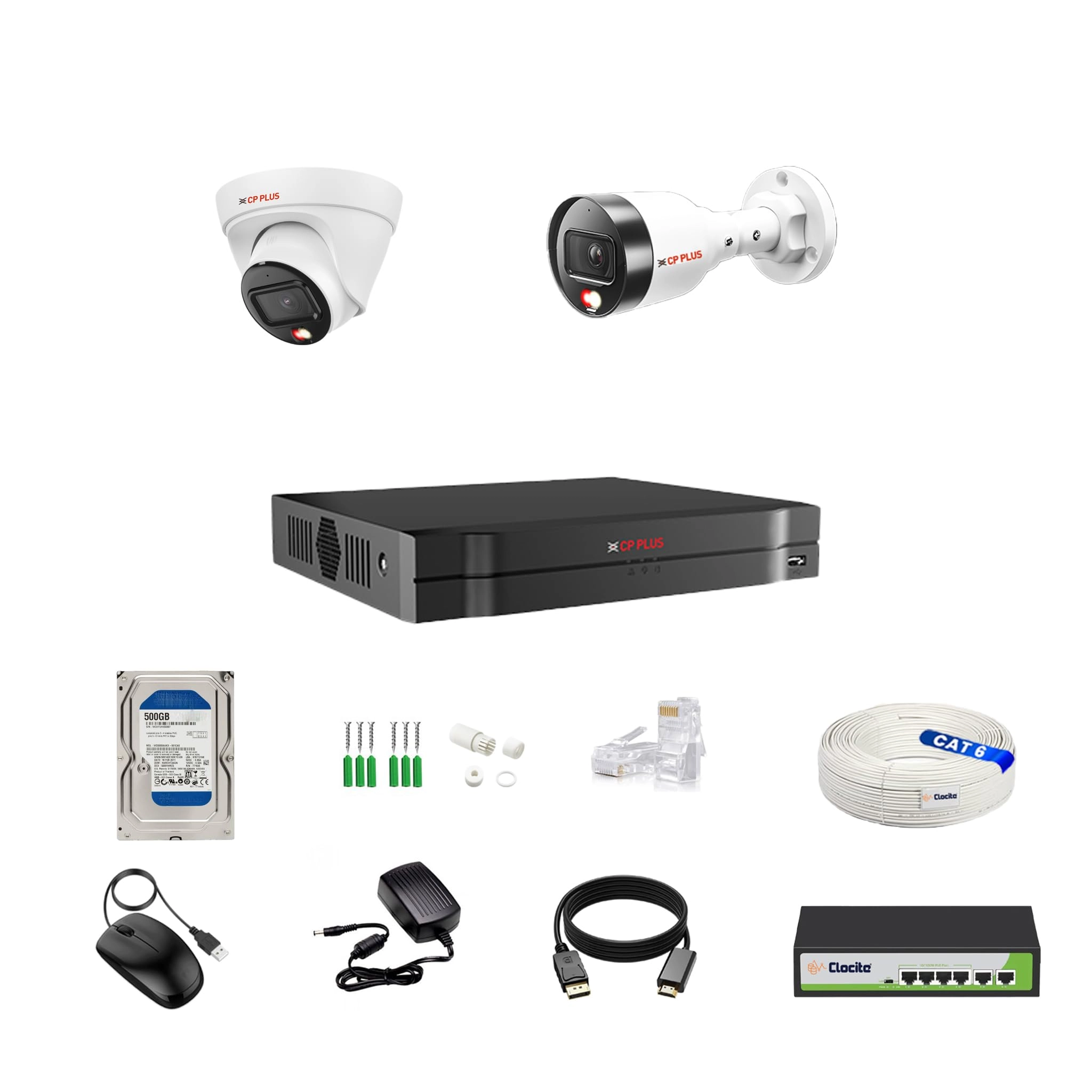 Clocite INC-2MP-DLM - 1 Dome 1 Bullet 4CH 2MP