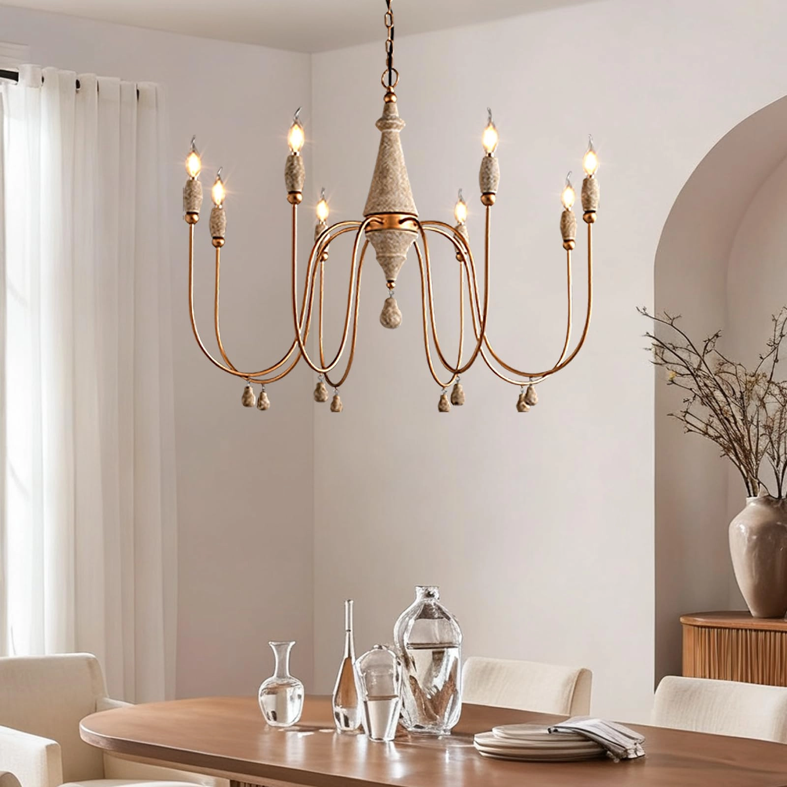 LOVEDIMA Chandelier - 8-Light 38.2"