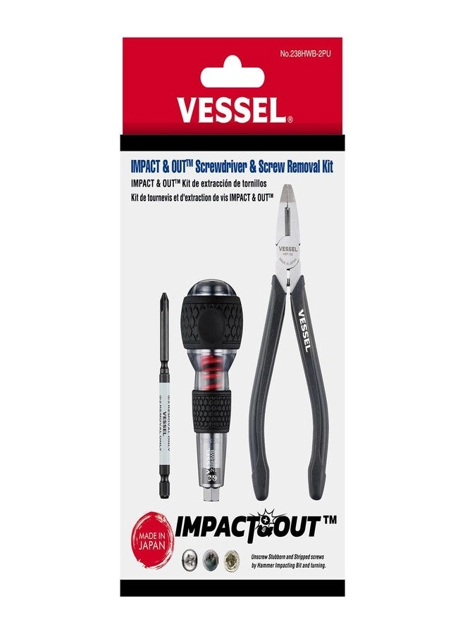 VESSEL Impact & Out Screwdriver + Screw Removal Kit