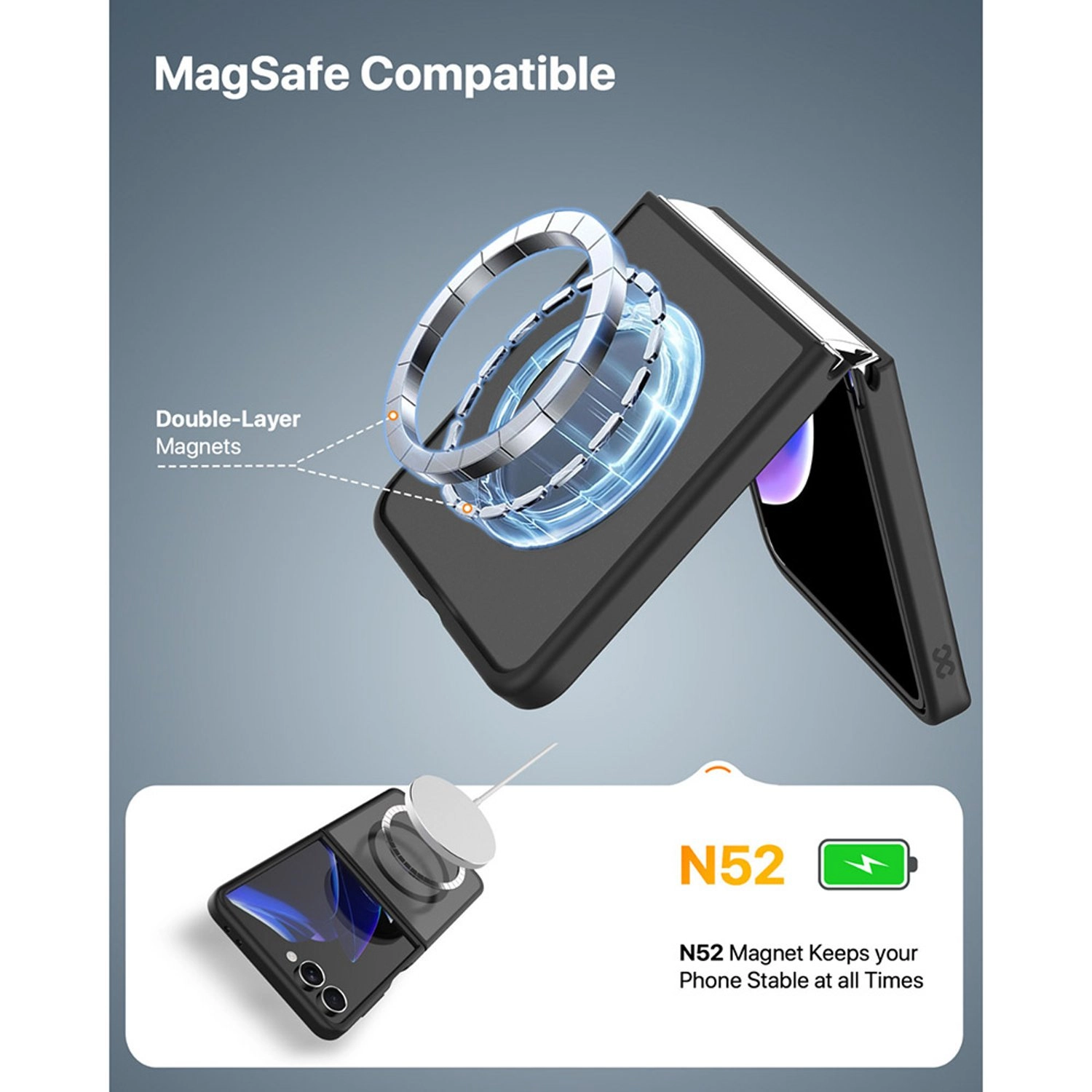 Gleam Hybrid Case with MagSafe for Samsung Galaxy Z Flip7