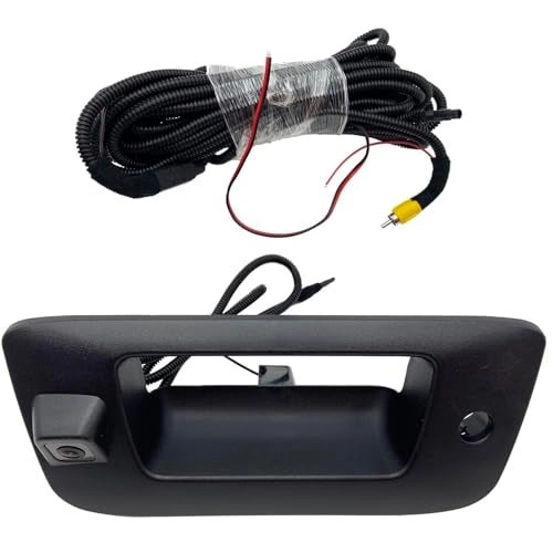 Cheriezing Tailgate Handle Backup Camera - Matte Black Compatible with Silverado Sierra 1500/2500/3500