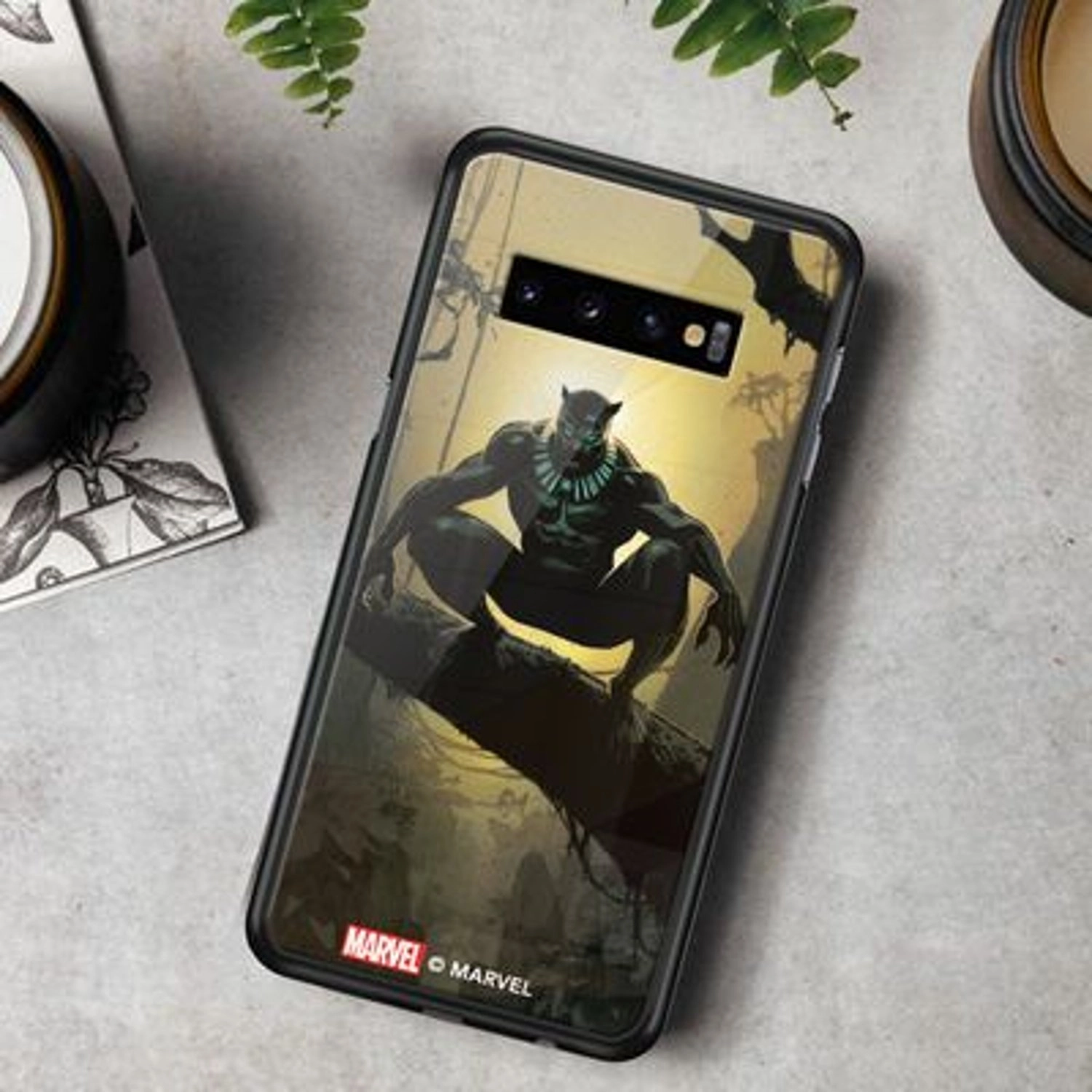 Black Panther The Warrior Back Case for Galaxy S10 Plus