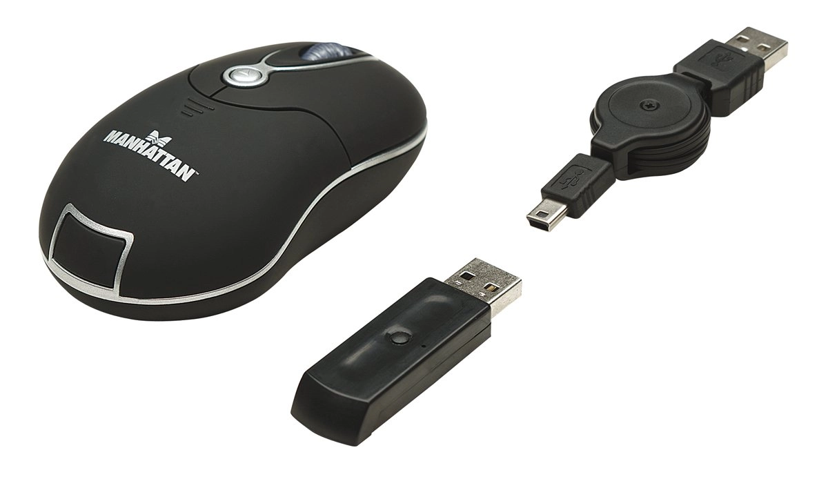 Manhattan Wireless Optical Mini Mouse - USB