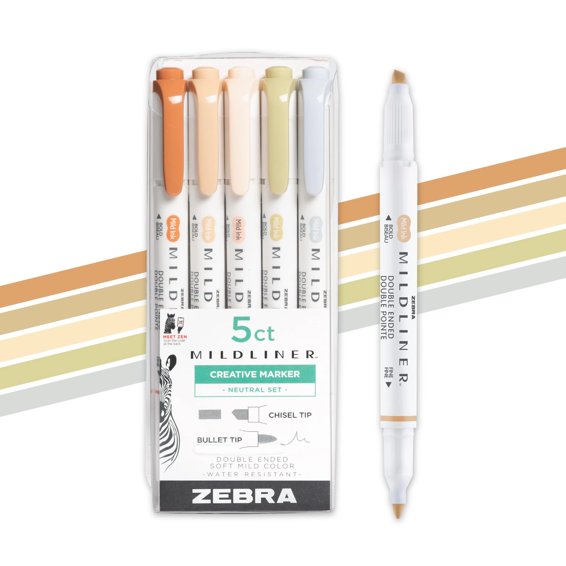 Zebra Pen Mildliner - Neutral Vintage A Chisel