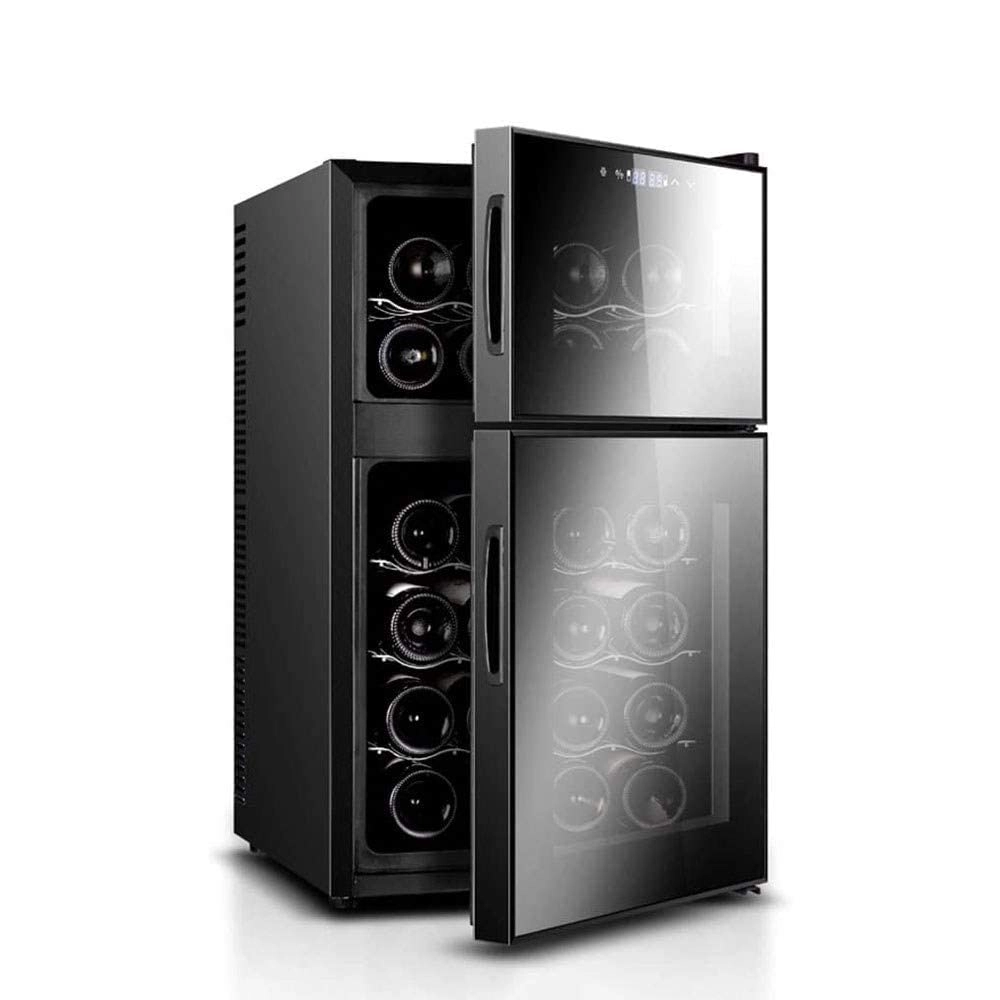 QHYTL Wine Cooler - Double Wine Storage Zone 24 bottles
