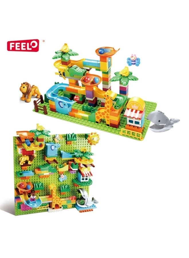 Slide Block Wall Set - Safari 212pcs