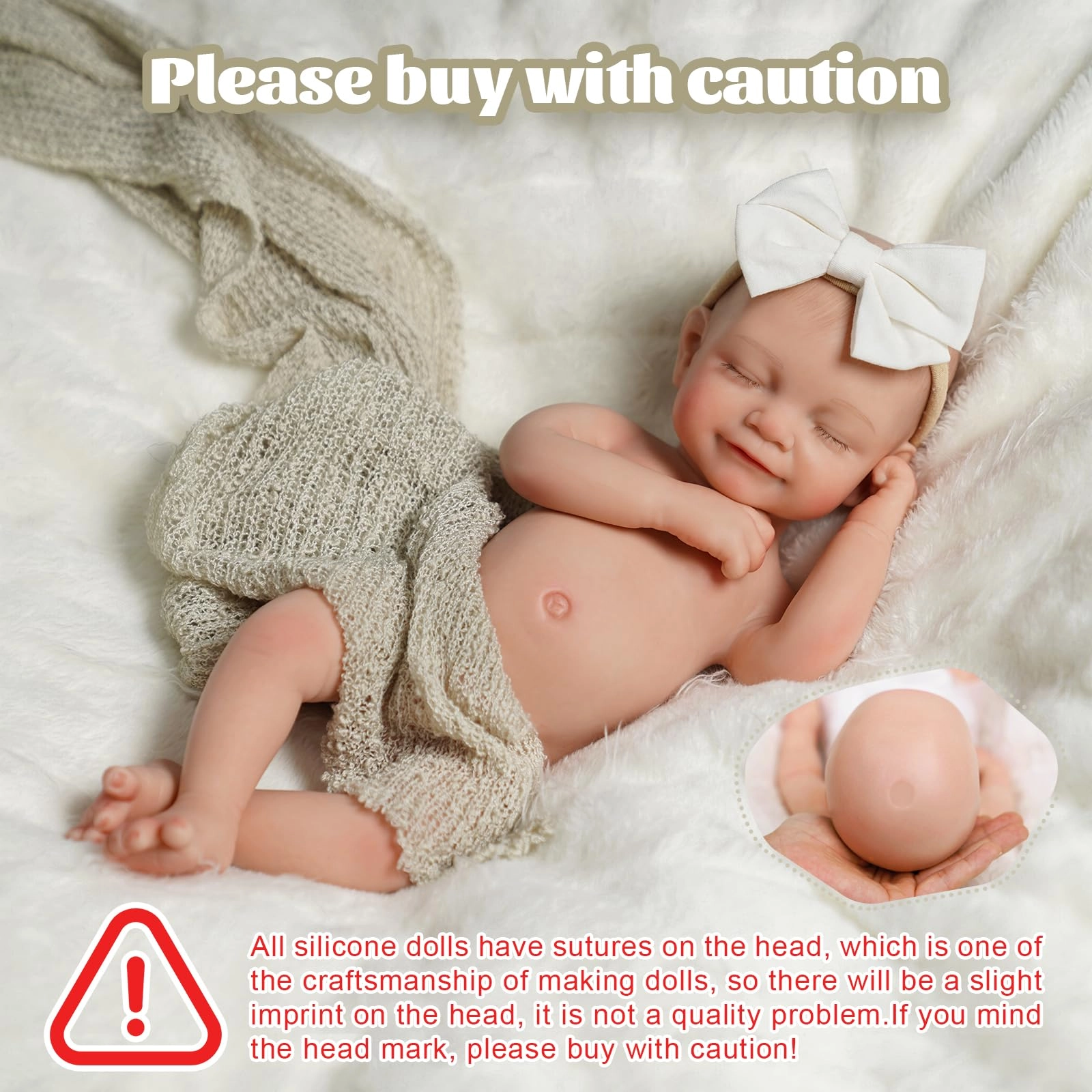 Reborn Baby Doll - 12 Inch Silicone Weighted Ages 3+