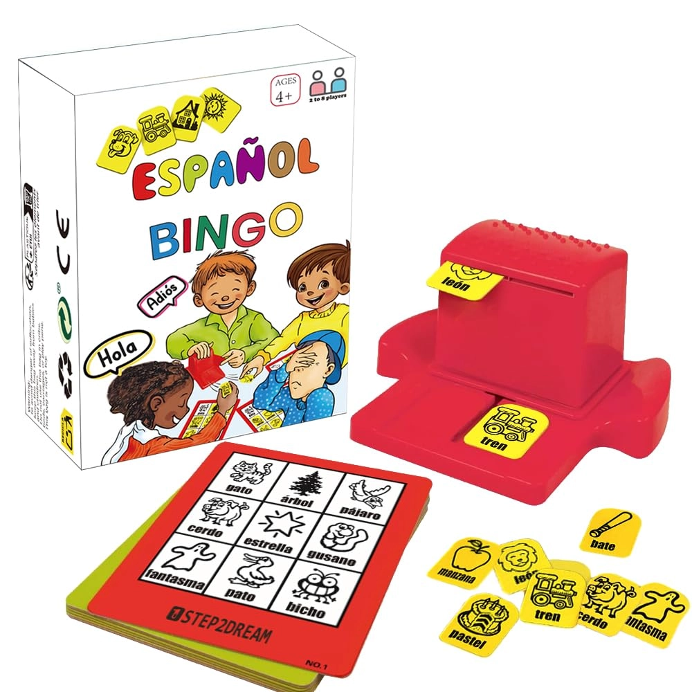 Spanish Vocabulary Bingo - Sight Words English & Arabic