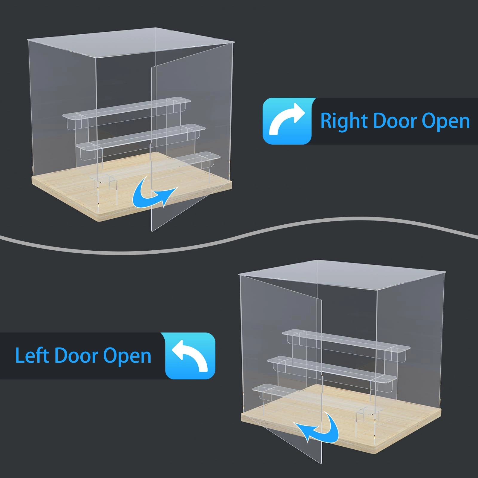 4 Tier Clear Acrylic Display Case - 1