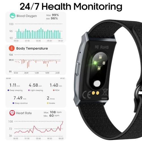 Smart Bracelet - 24/7 Heart Rate IP68 Waterproof 170+ Sports Modes