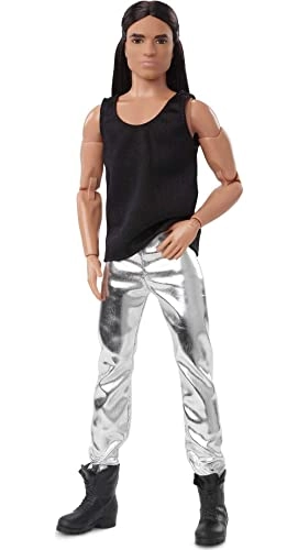 Ken Fashion Doll - Signature Looks Long Brunette Hair Ages 4+