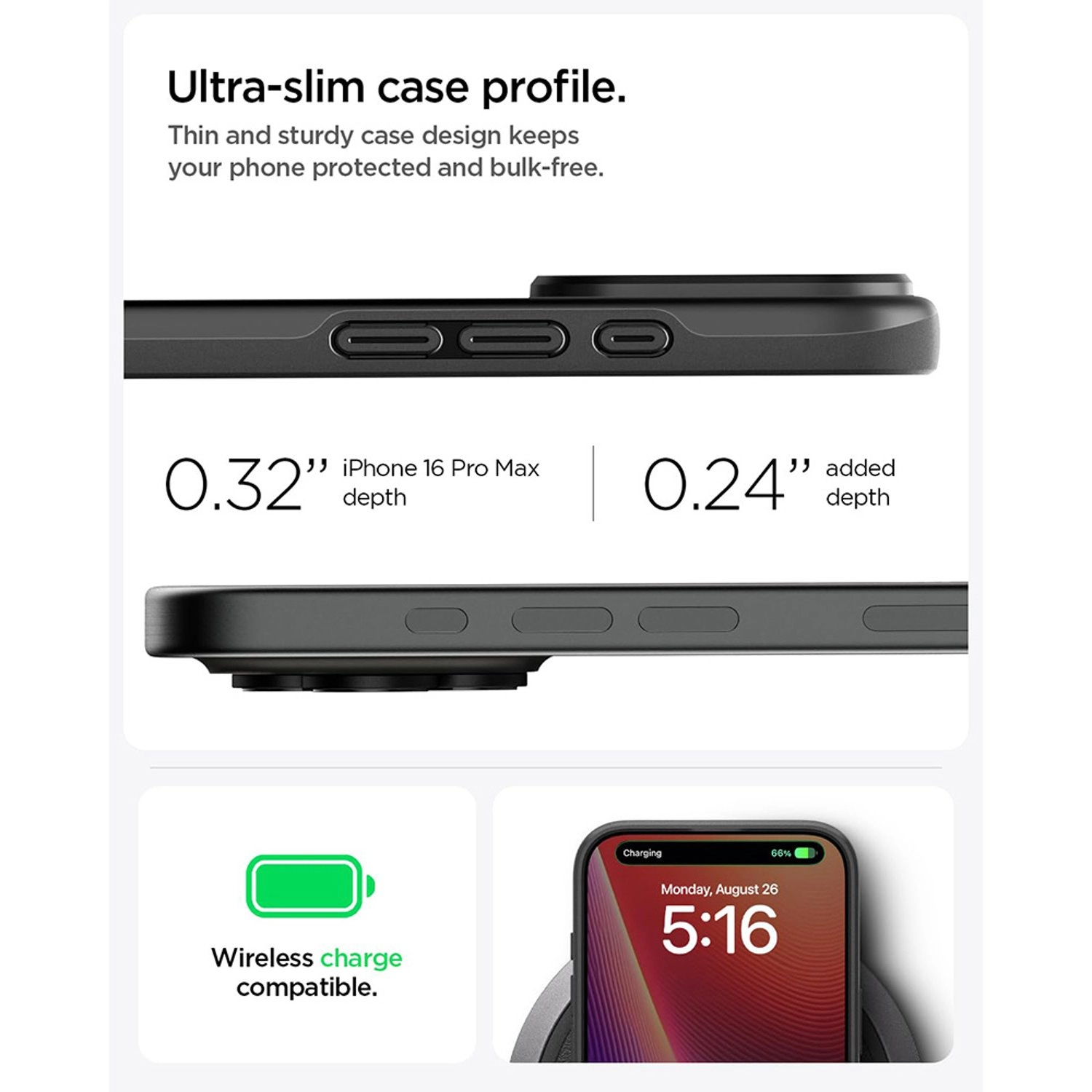 Thin Fit MagFit Case - PC, TPU for iPhone 16 Pro Max