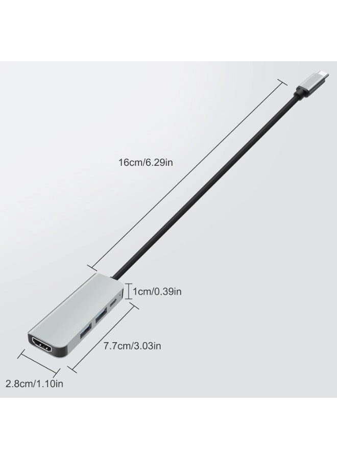 USB-C Hub Adapter - 5-in-1 4K HDMI 100W PD