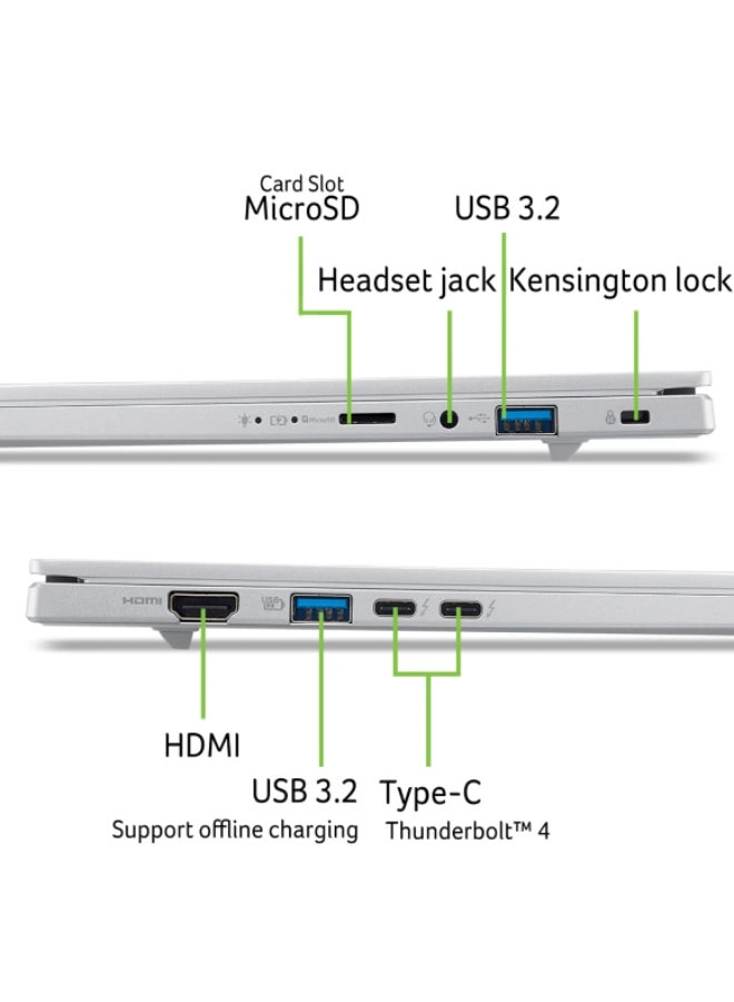 Aspire AI NX.JNQEM.002 - 14'' Core Ultra 7-256V 16GB DDR5 1TB SSD
