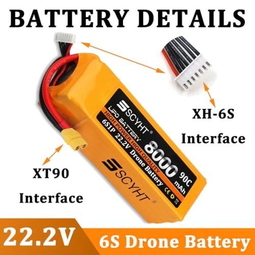 6S Drone Battery - 6000mAh 6500mAh 8000mAh