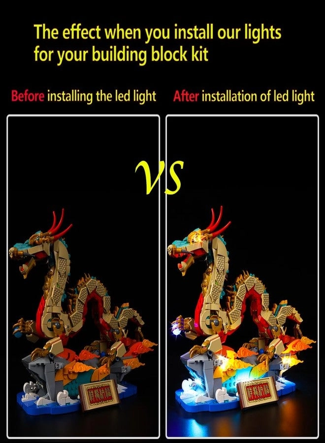 Light Kit Compatible with Lego Auspicious Dragon 80112 - Lights Only Classic Version
