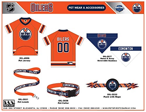 Edmonton Oilers Collar - Medium (12 - 18" Length x 0.62" Width) Dog