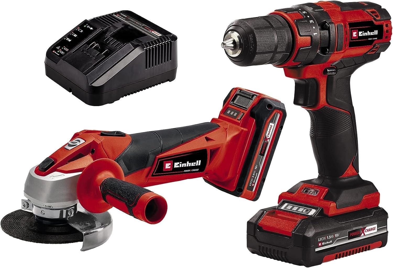 Einhell TC-CD 18/35 Li + TC-AG 18/115 Li - 3 Amp Hours 18 Volts