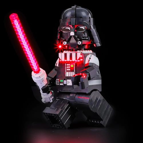 2.0 Light Kit Compatible with Lego Star Wars Up-Scaled Darth Vader Minifigure