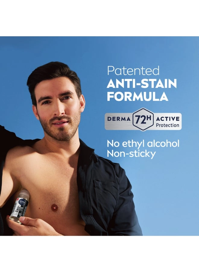 MEN Antiperspirant Roll-on - Black & White Invisible Protection Original 50ml