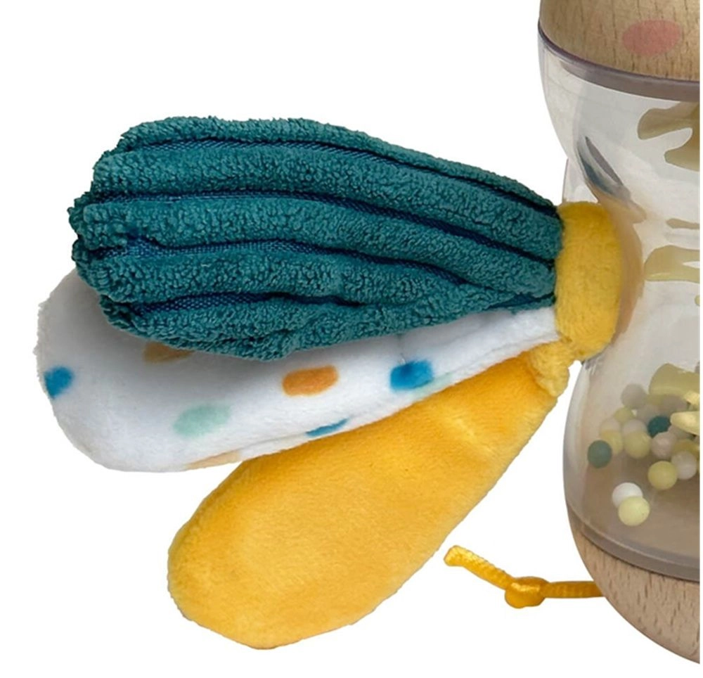 Cucu Bird Rattle - 0 month & above wood, plastic and fabric