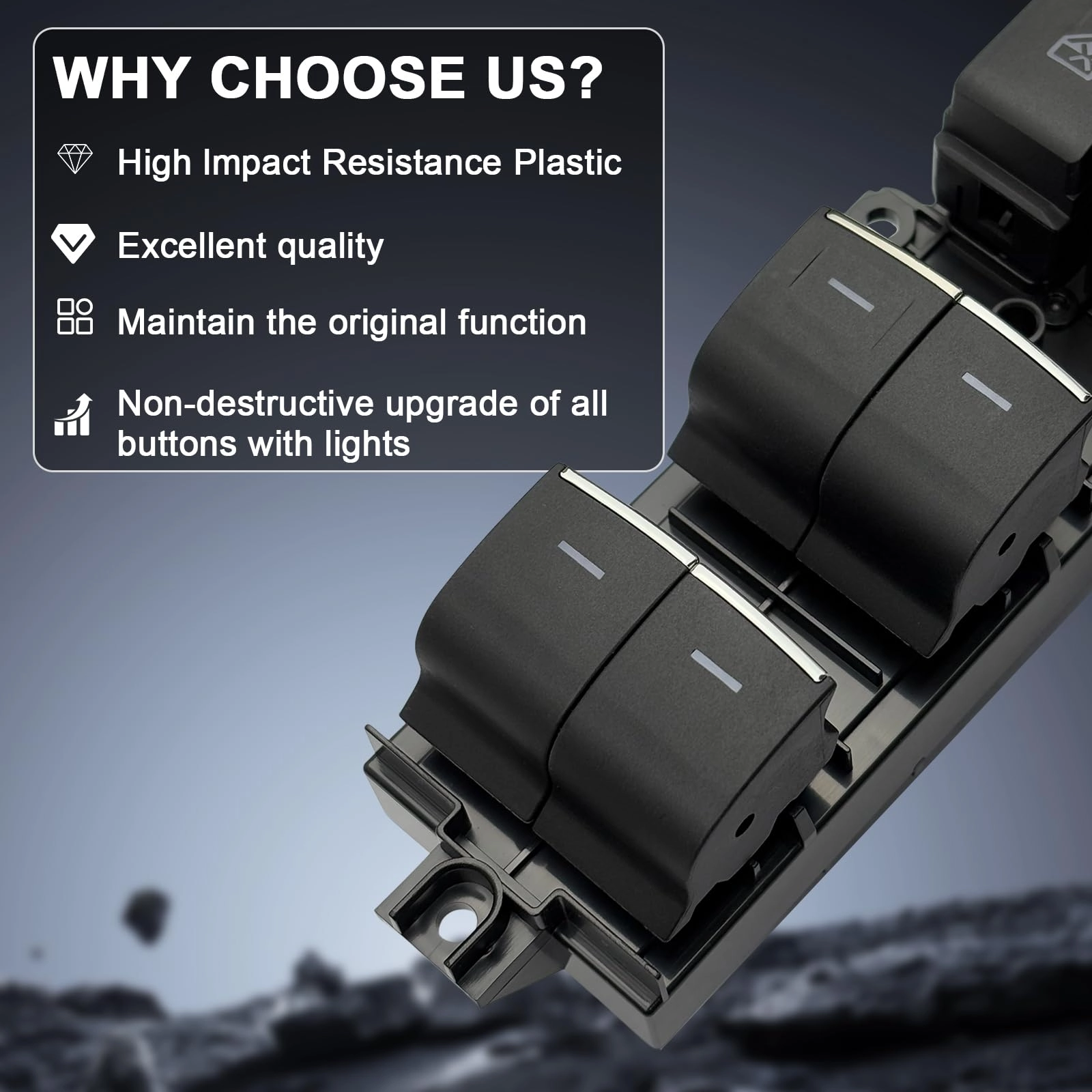 Power Window Switch Assembly - Driver Side Master Control with Installation Tool