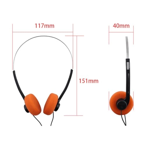 Retro Over-Ear Earphones - Wired Headphone