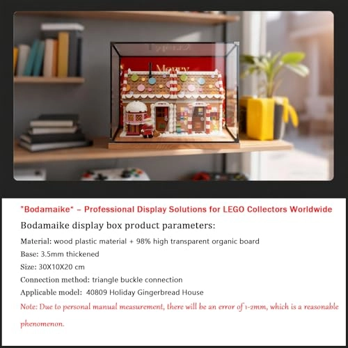 Display Case - Compatible with Lego 40809 30X10X20 cm