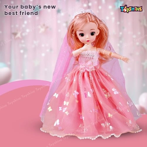 Beautiful Doll - 9 Inch Plastic Wedding Dress Ages 3+