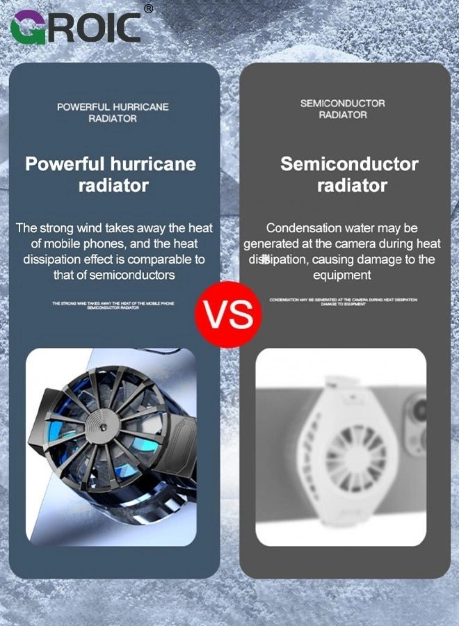 Phone Cooler - 3 Cooling Modes RGB Lights