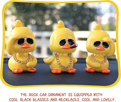 Cute Yellow Duck Car Ornaments - Resin