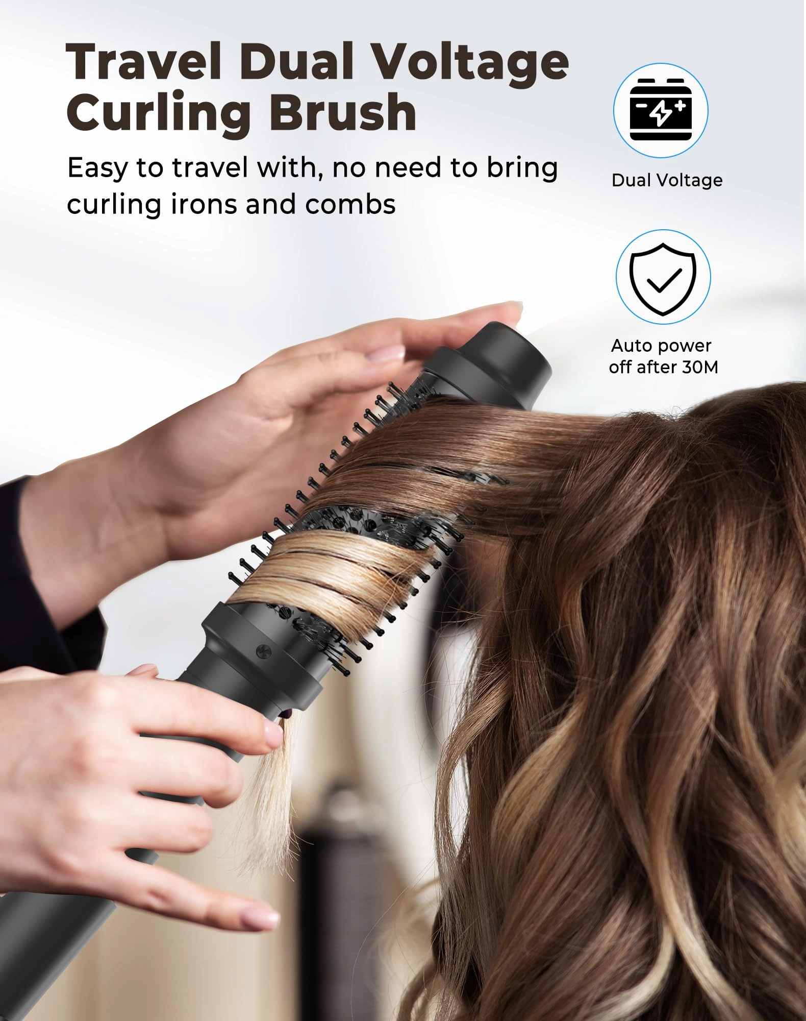 Thermal Brush - Negative Ion Ceramic 9 Temp Dual Voltage