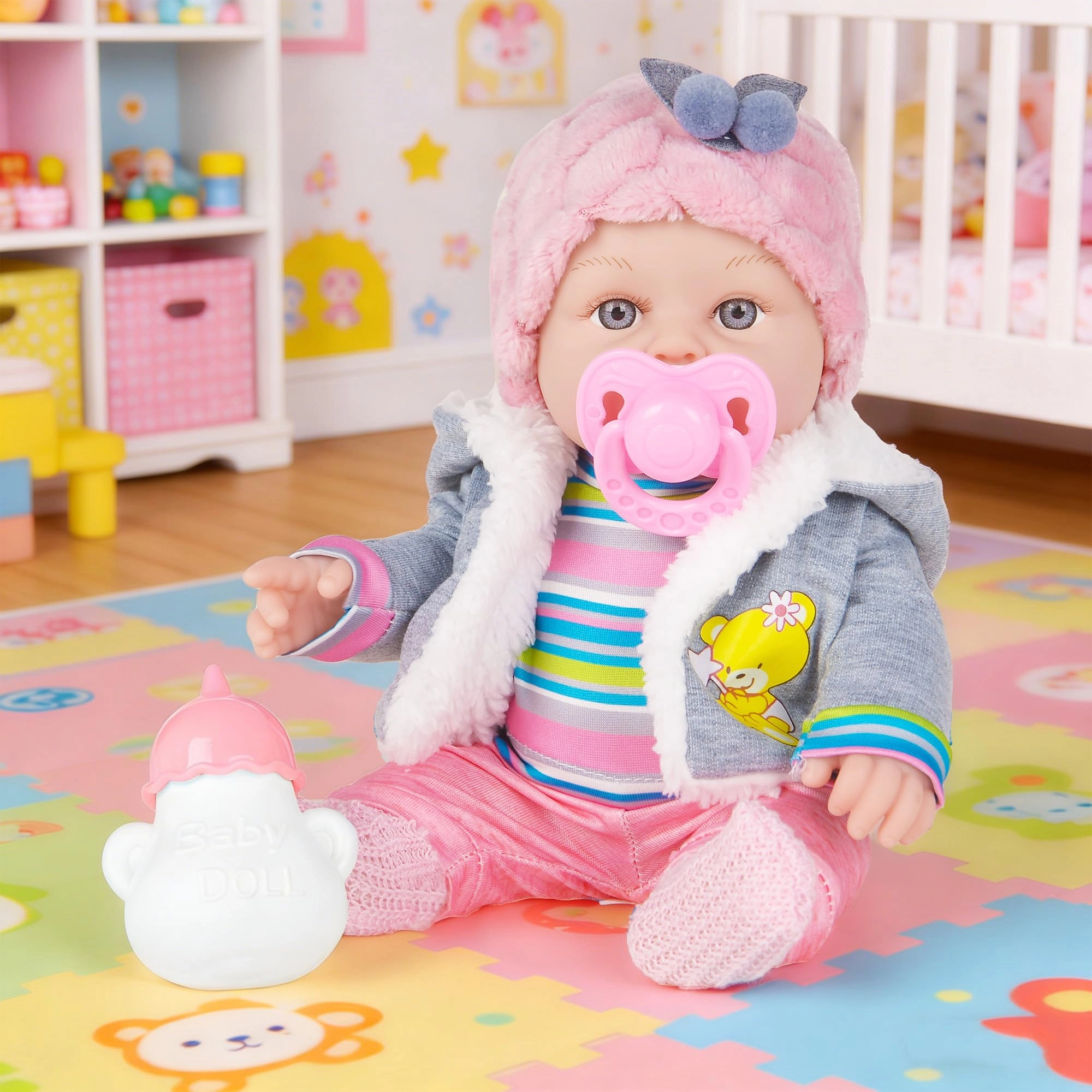Realistic Baby Doll - 12 Inch Outfits Feeding Accessories Ages 3+