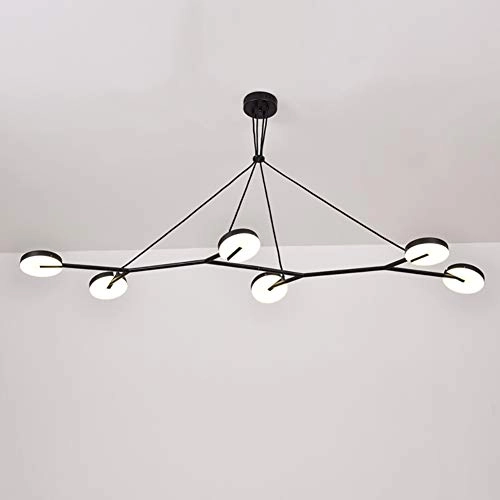 LED Modern Tapered Chandelier - Black warm light