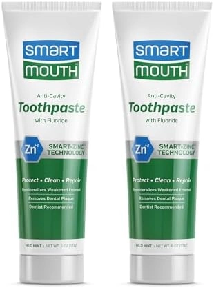 SmartMouth Premium Fluoride Toothpaste Adults 6 oz, 2-Pack