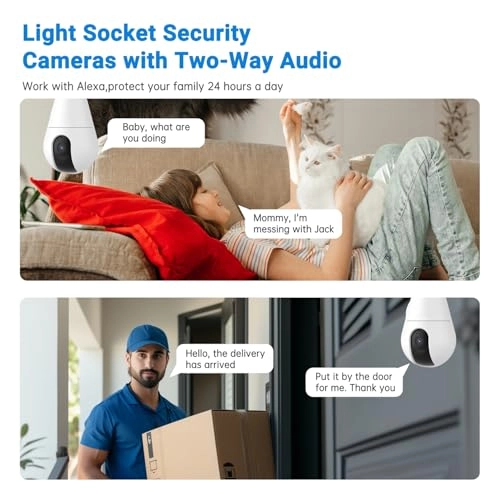 Light Bulb Security Camera 2K