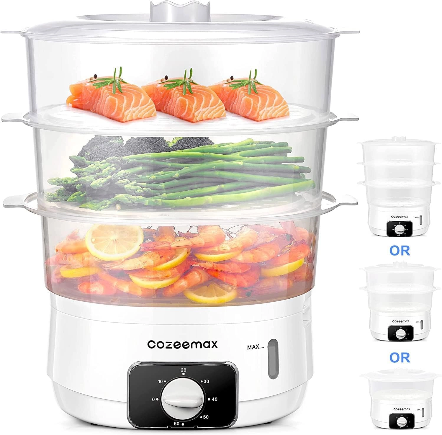 Electric Food Steamer - 13.7 Quarts