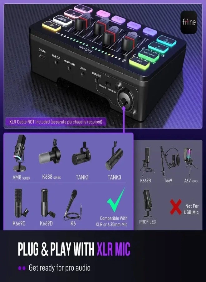 SC3 - XLR 48V Phantom Power RGB Lighting