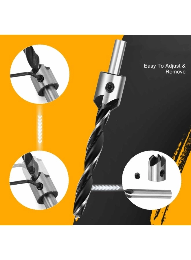 Countersink Drill Bit Set - High-Speed Steel 7PCS 3mm–10mm