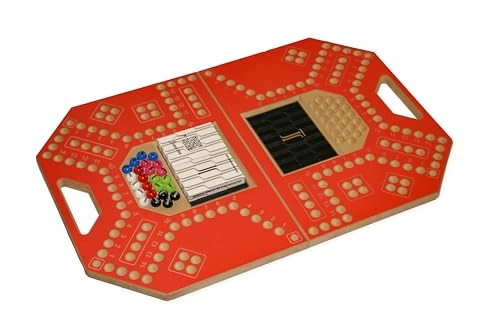 Fold - 4/6 Player Red Leather