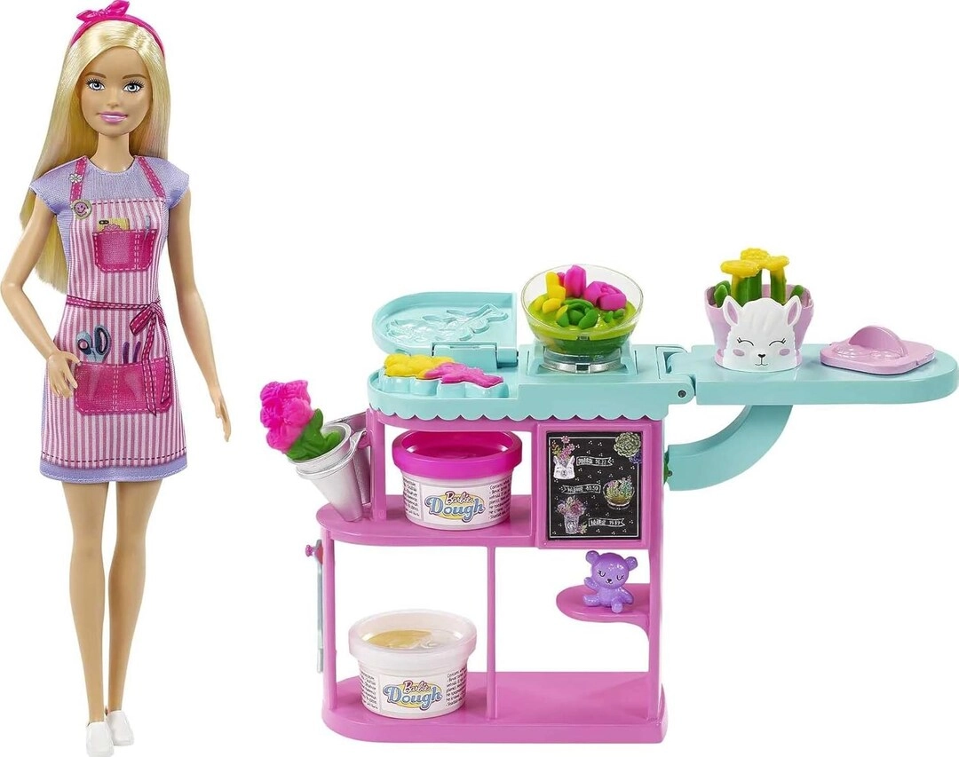 Barbie Florist Playset - Blonde Doll Dough Ages 3+