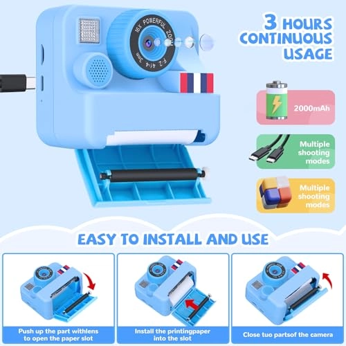 Instant Print Camera - 2.4 Inch 32GB 1080P